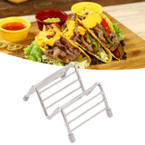 Taco Holder Innovative 304 Stainless Steel Pancake Stand Tray for Kitchen Restaurant1/2 Grid