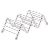 Taco Holder Innovative 304 Stainless Steel Pancake Stand Tray for Kitchen Restaurant2/3 Grid - Front View
