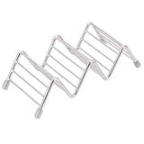Taco Holder Innovative 304 Stainless Steel Pancake Stand Tray for Kitchen Restaurant2/3 Grid - Close-Up Angle