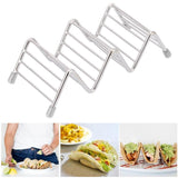 Taco Holder Innovative 304 Stainless Steel Pancake Stand Tray for Kitchen Restaurant2/3 Grid