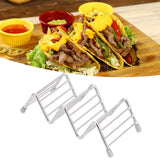 Taco Holder Innovative 304 Stainless Steel Pancake Stand Tray for Kitchen Restaurant2/3 Grid