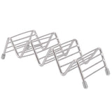 Taco Holder Innovative 304 Stainless Steel Pancake Stand Tray for Kitchen Restaurant3/4 Grid - Side View