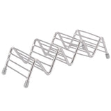 Taco Holder Innovative 304 Stainless Steel Pancake Stand Tray for Kitchen Restaurant3/4 Grid - Close-Up Angle