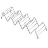 Taco Holder Innovative 304 Stainless Steel Pancake Stand Tray for Kitchen Restaurant4/5 Grid - Low Angle