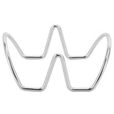 Taco Holder Stainless Steel Restaurant Mexican Taco Pancake Stand Kitchen Accessory(UShape 2 Grid ) - Front View