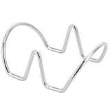 Taco Holder Stainless Steel Restaurant Mexican Taco Pancake Stand Kitchen Accessory(UShape 2 Grid ) - Side View