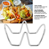 Taco Holder Stainless Steel Restaurant Mexican Taco Pancake Stand Kitchen Accessory(UShape 2 Grid )
