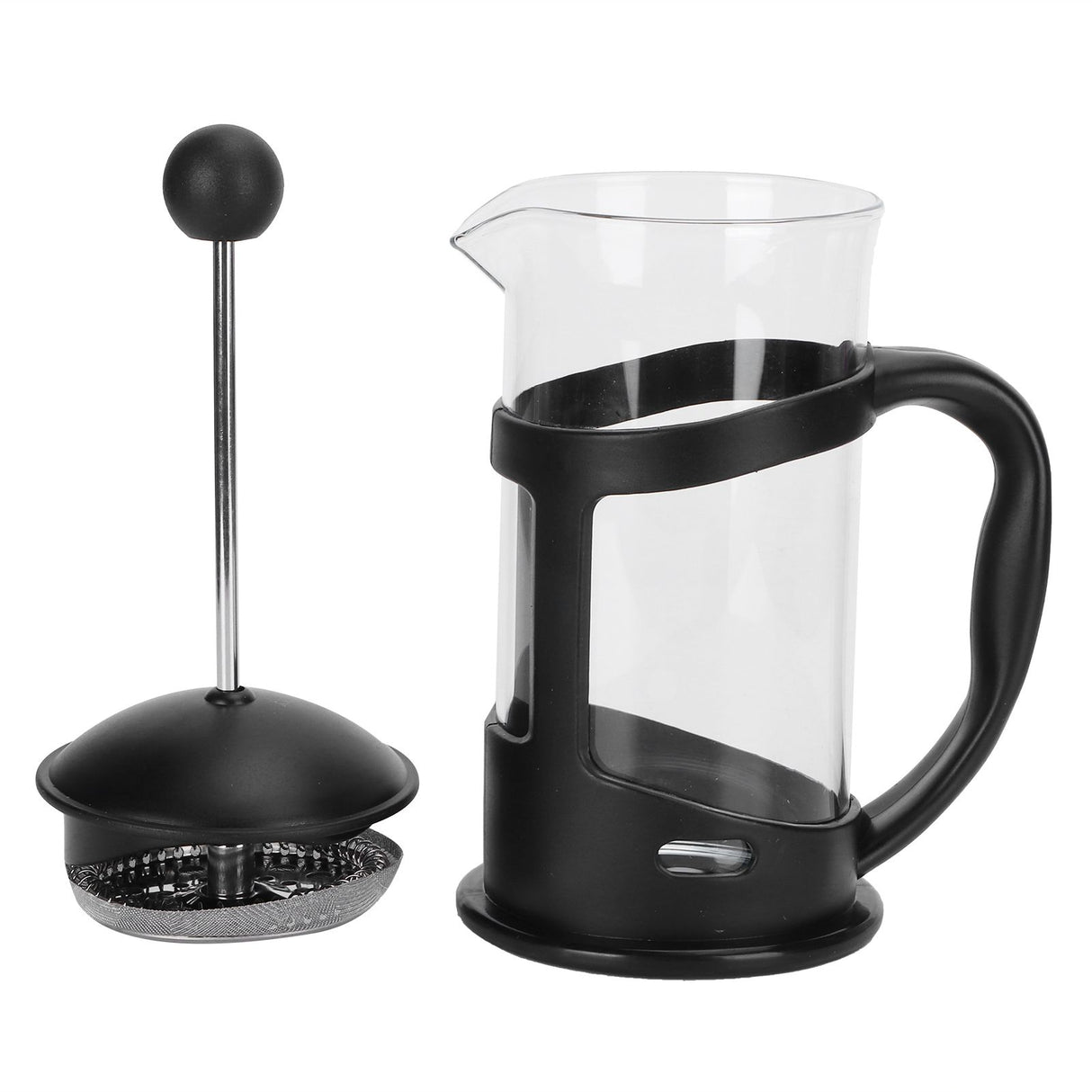 Coffee Tea Maker Kettle High Temperature Resistant Borosilicate Filter Teapot Hand Brewing Black350ml