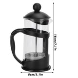 Coffee Tea Maker Kettle High Temperature Resistant Borosilicate Filter Teapot Hand Brewing Black350ml - Extra Image