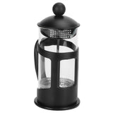 Coffee Tea Maker Kettle High Temperature Resistant Borosilicate Filter Teapot Hand Brewing Black600ml - Front View
