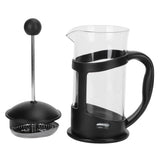 Coffee Tea Maker Kettle High Temperature Resistant Borosilicate Filter Teapot Hand Brewing Black600ml - Low Angle
