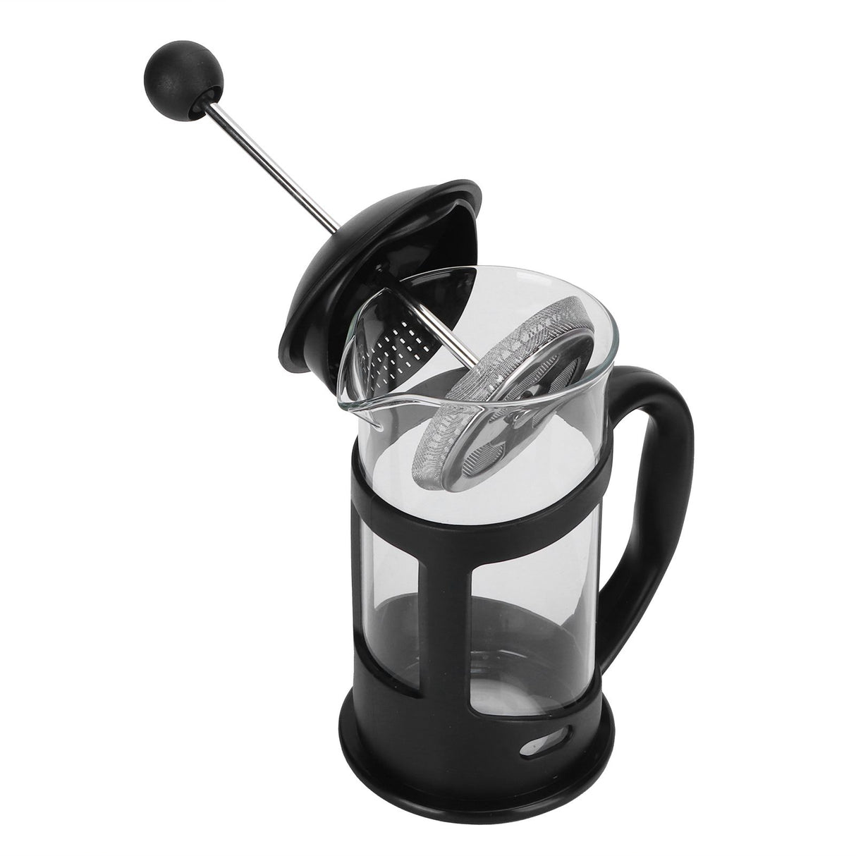 Coffee Tea Maker Kettle High Temperature Resistant Borosilicate Filter Teapot Hand Brewing Black1000ml