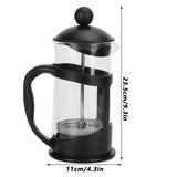 Coffee Tea Maker Kettle High Temperature Resistant Borosilicate Filter Teapot Hand Brewing Black1000ml