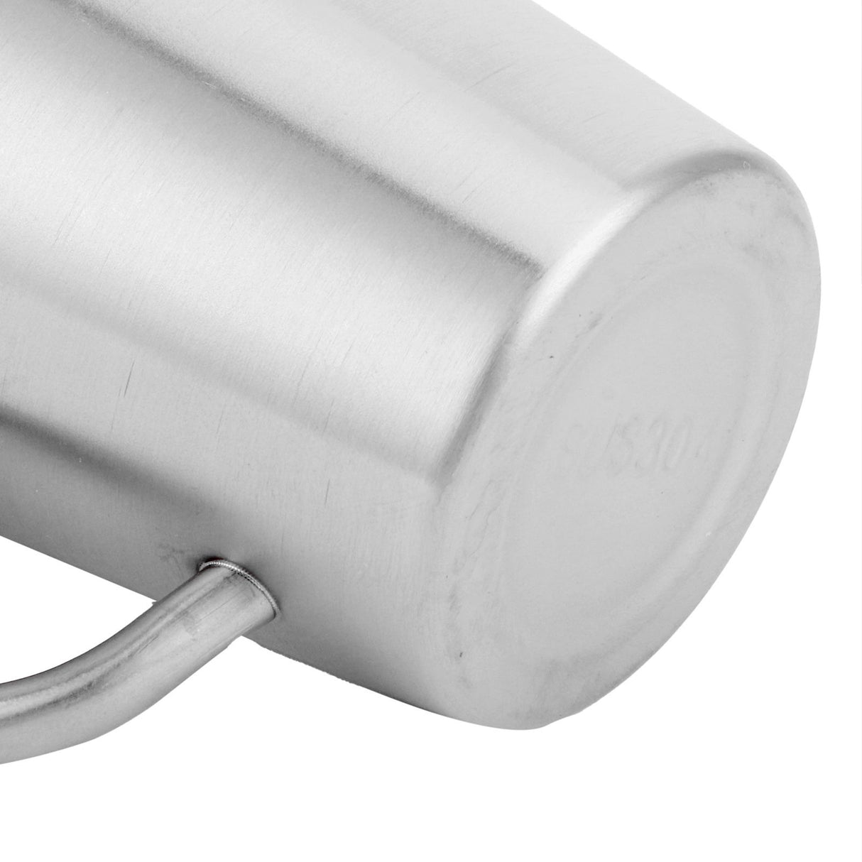 300ml Portable Mug 304 Stainless Steel Double Walled Insulated Coffee Beer Cup with HandleGlossy Silver