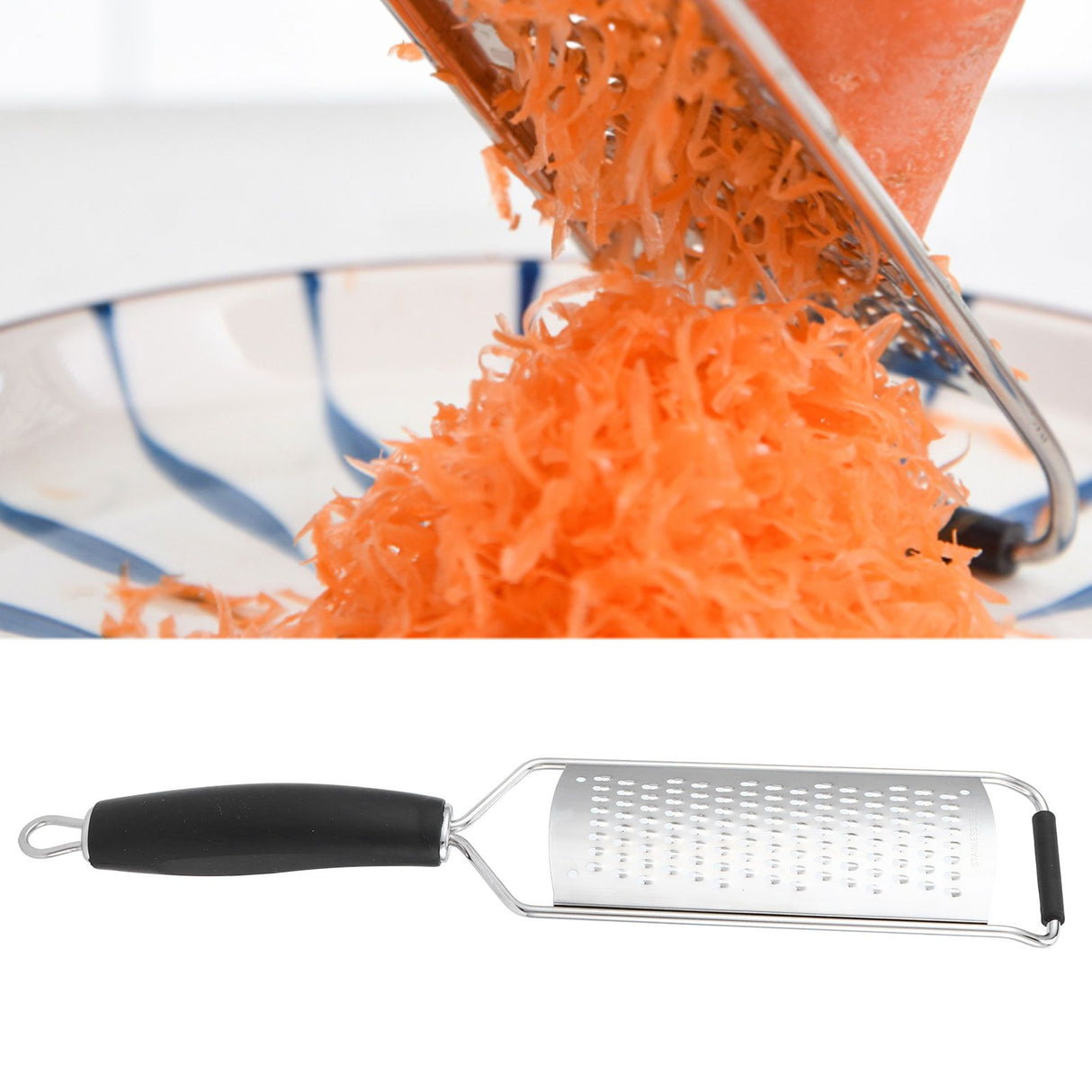 Handheld Cheese Grater Manual Vegetables Shredder Kitchen Gadgets with Silicone Thichen HandleJ13398/09 Small Gross Hole