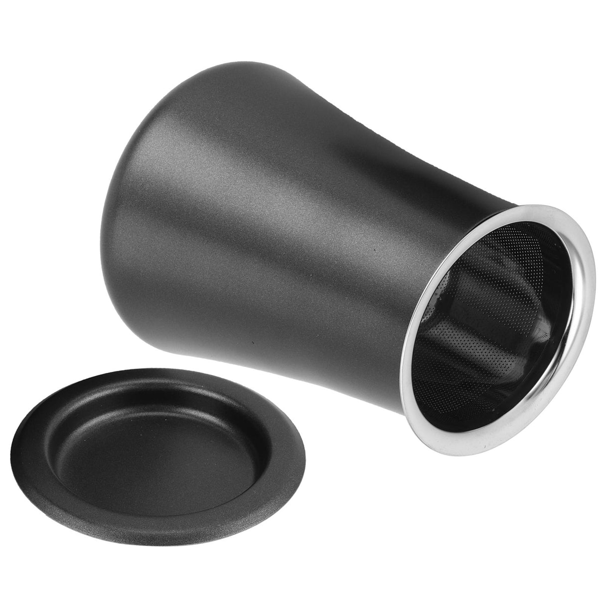 Coffee Powder Sieve 304 Stainless Steel Powder Sifter Container Home Filter CupBlack
