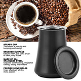 Coffee Powder Sieve 304 Stainless Steel Powder Sifter Container Home Filter CupBlack