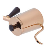 700ml Coffee Kettle 304 Stainless Steel Gooseneck Spout Coffee Drip Pot with Wooden HandleLong Spout‑Rose Gold