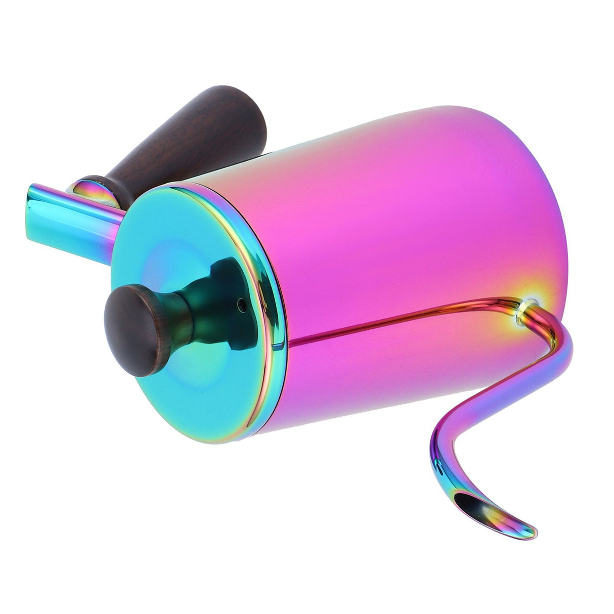 700ml Coffee Kettle 304 Stainless Steel Gooseneck Spout Coffee Drip Pot with Wooden HandleLong Spout‑ Colorful
