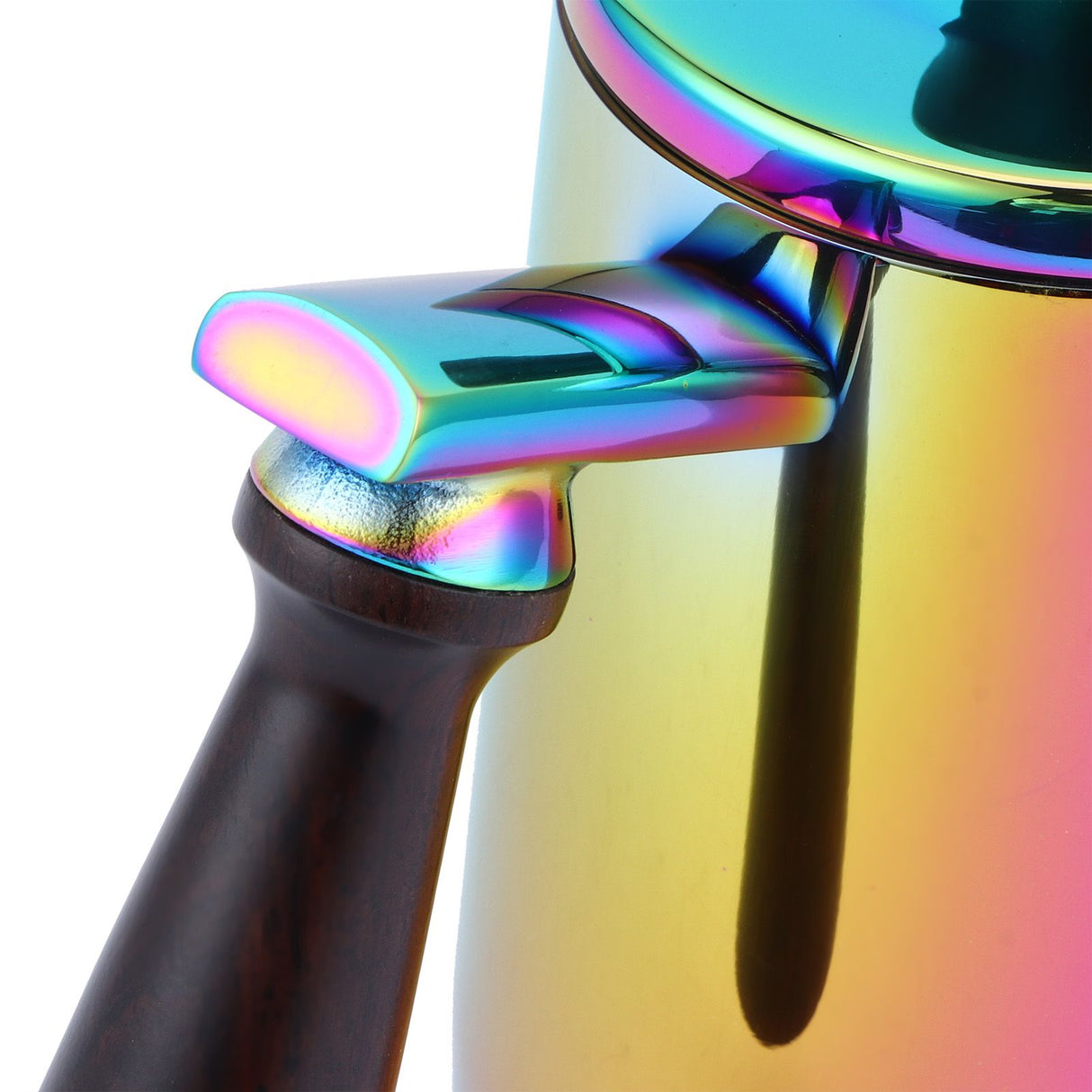 700ml Coffee Kettle 304 Stainless Steel Gooseneck Spout Coffee Drip Pot with Wooden HandleLong Spout‑ Colorful