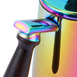 700ml Coffee Kettle 304 Stainless Steel Gooseneck Spout Coffee Drip Pot with Wooden HandleLong Spout‑ Colorful - Extra Image