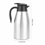 2L Water Kettle Portable 304 Stainless Steel Insulation Pot Bottle for Home Office UseStainless Steel Color 2L