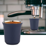 Stainless Steel Coffee Cup Double Wall Insulated Capsule Cup Mug for Home Coffee ShopDark Blue 160ml
