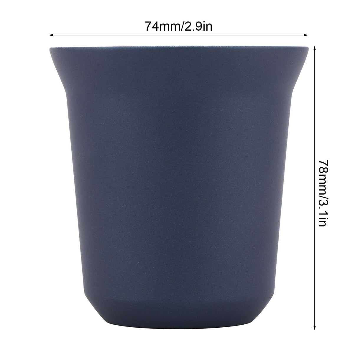 Stainless Steel Coffee Cup Double Wall Insulated Capsule Cup Mug for Home Coffee ShopDark Blue 160ml