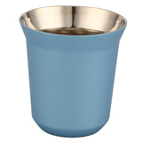 Stainless Steel Coffee Cup Double Wall Insulated Capsule Cup Mug for Home Coffee ShopLight Blue 160ml