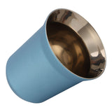 Stainless Steel Coffee Cup Double Wall Insulated Capsule Cup Mug for Home Coffee ShopLight Blue 160ml - Close-Up Angle