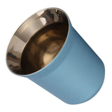 Stainless Steel Coffee Cup Double Wall Insulated Capsule Cup Mug for Home Coffee ShopLight Blue 160ml