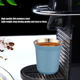 Stainless Steel Coffee Cup Double Wall Insulated Capsule Cup Mug for Home Coffee ShopLight Blue 160ml