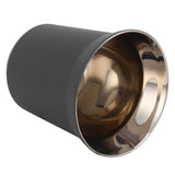 Double Wall Coffee Mug 304 Stainless Steel Insulation Capsule Cup for Kitchen SuppliesMatte Black 160ml - Side View