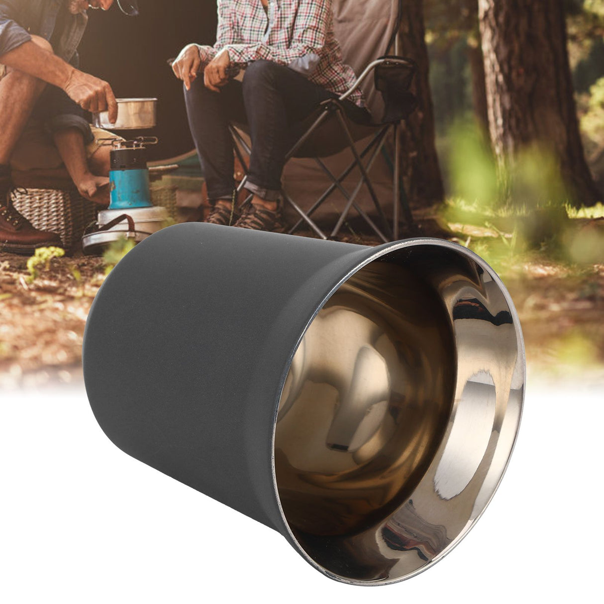 Double Wall Coffee Mug 304 Stainless Steel Insulation Capsule Cup for Kitchen SuppliesMatte Black 160ml