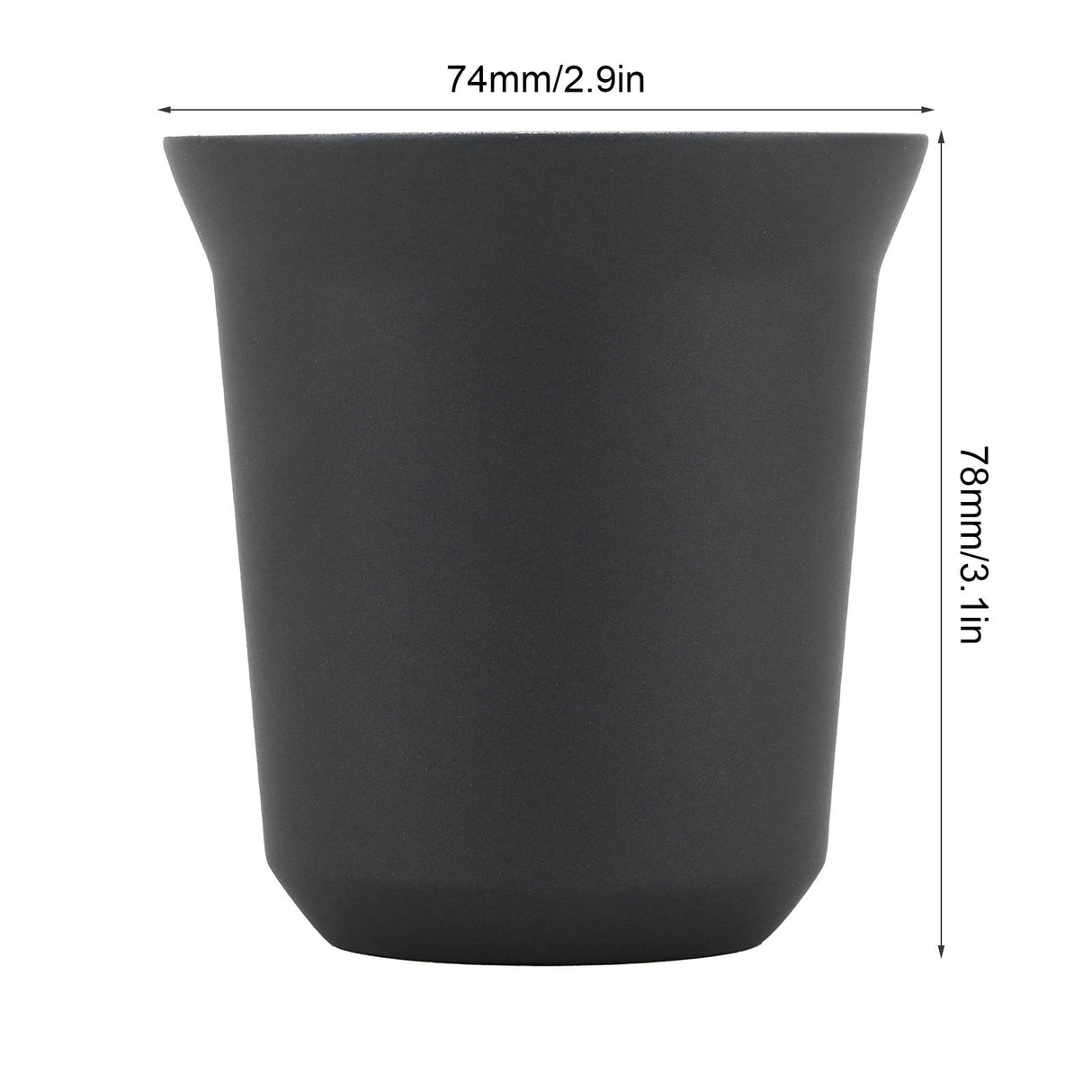 Double Wall Coffee Mug 304 Stainless Steel Insulation Capsule Cup for Kitchen SuppliesMatte Black 160ml
