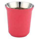 Double Wall Coffee Mug 304 Stainless Steel Insulation Capsule Cup for Kitchen SuppliesRose Red 160ml