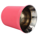 Double Wall Coffee Mug 304 Stainless Steel Insulation Capsule Cup for Kitchen SuppliesRose Red 160ml - Top-Down View