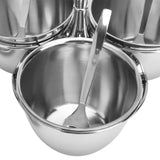 Spice Rack Kitchen Stainless Steel Seasoning Pots Condiment Set Rotating Spice Rack OrganizerJ13390(3) 3Pcs Rotating Seasoning Pot Set