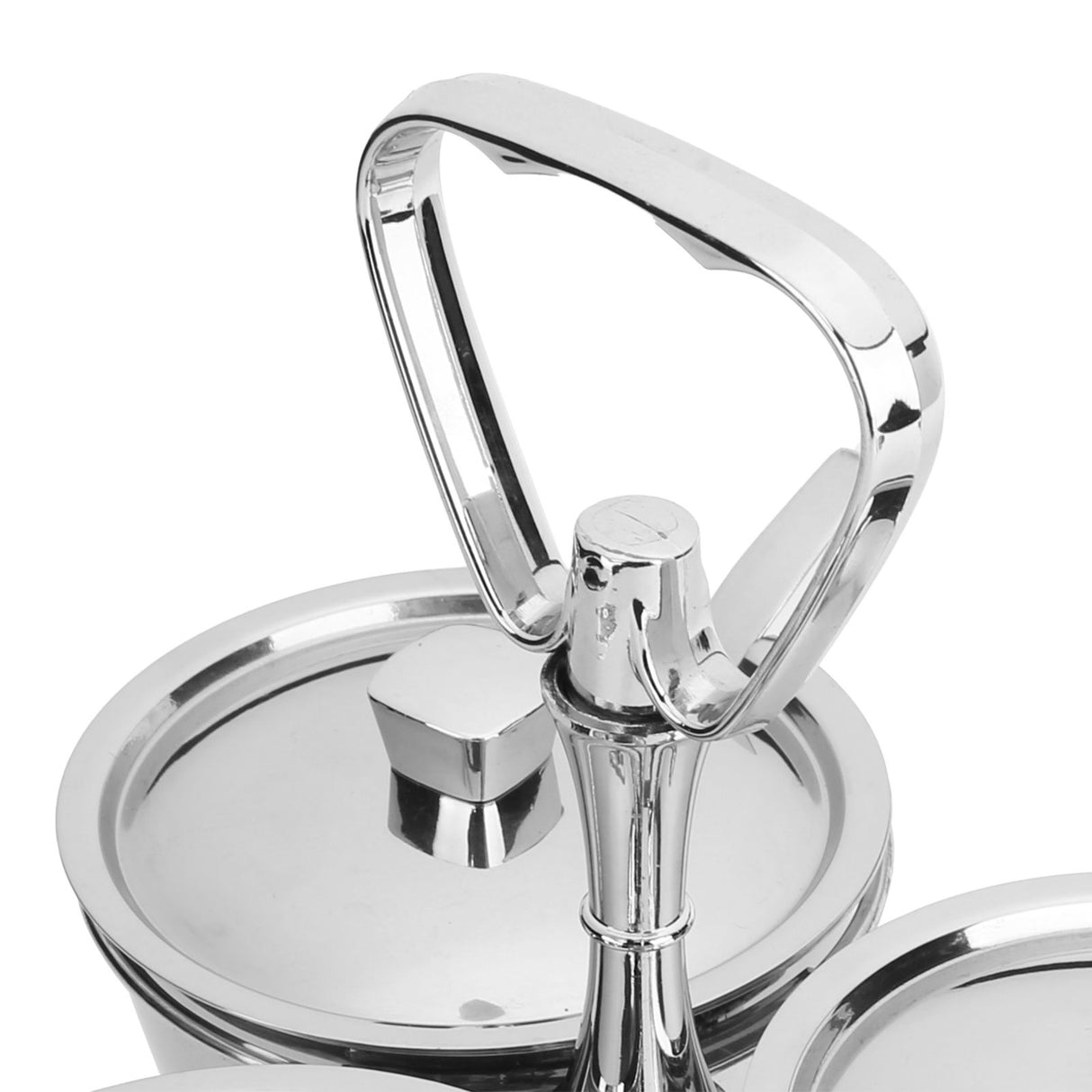 Spice Rack Kitchen Stainless Steel Seasoning Pots Condiment Set Rotating Spice Rack OrganizerJ13390(3) 3Pcs Rotating Seasoning Pot Set