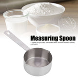 Baking Measuring Spoon 304 Stainless Steel Measuring Cup Scoop with Scales Kitchen Supplies1/3cup80ml