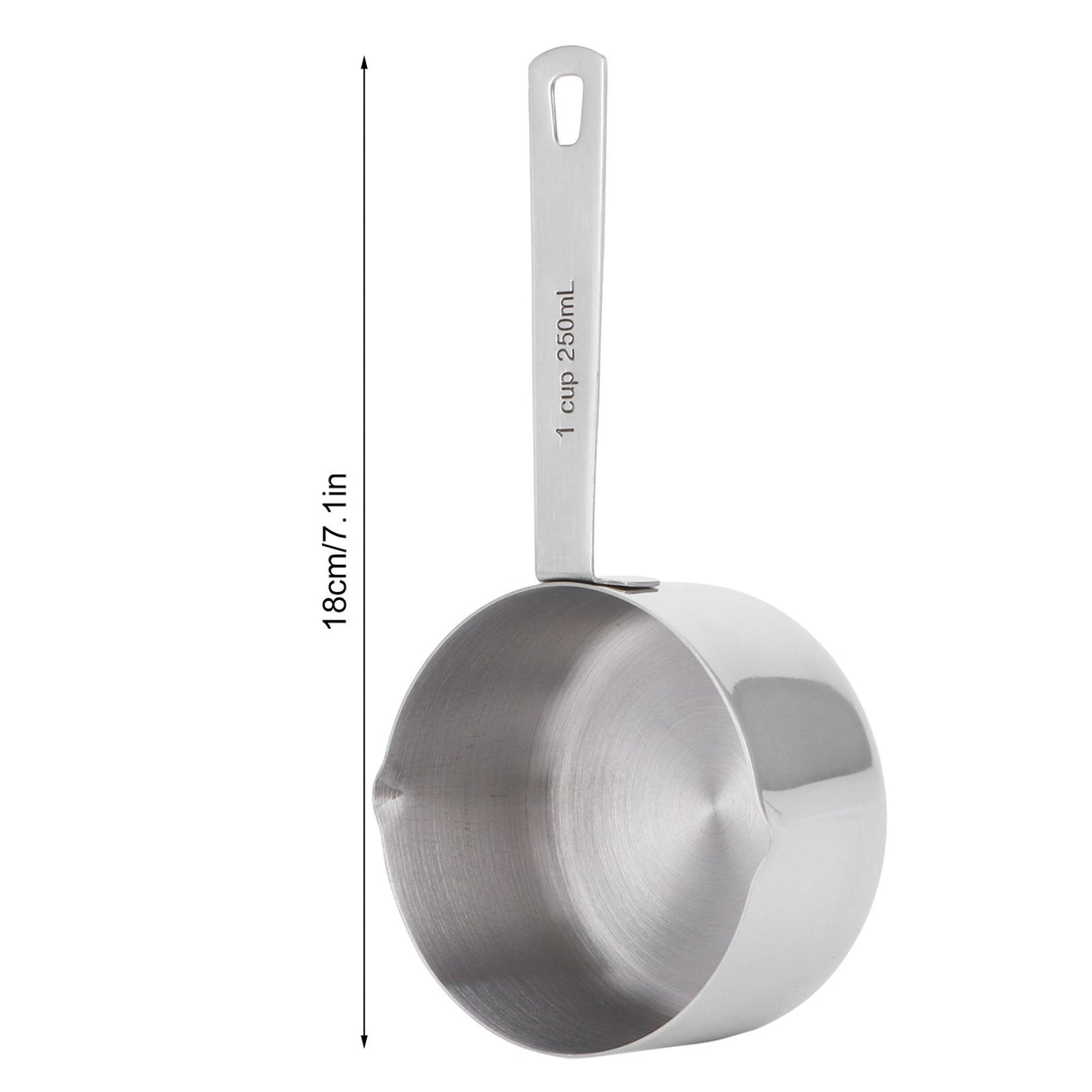 Baking Measuring Spoon 304 Stainless Steel Measuring Cup Scoop with Scales Kitchen Supplies1cup250ml