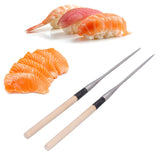 Japanese Sushi Chopsticks with Wood Handle Cooking Chopsticks Tableware Serving Utensils150MM - Extra Image