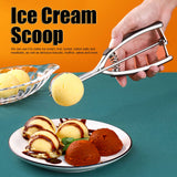 Ice Cream Spoon Stainless Steel Ice Cream Fruit Scoop Melon Baller Digging Ball for Kitchen55mm