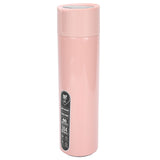 Smart Water Bottle Touch Temperature Display Timed Reminder Vacuum Insulated Bottle Battry PoweredPink - Front View