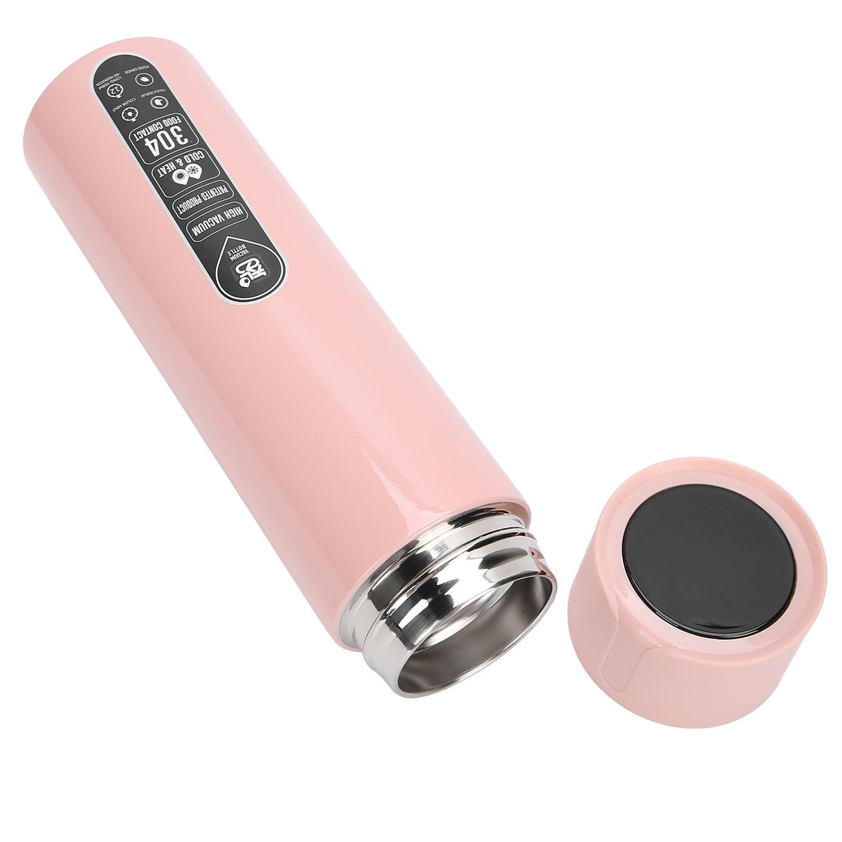Smart Water Bottle Touch Temperature Display Timed Reminder Vacuum Insulated Bottle Battry PoweredPink