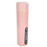 Smart Water Bottle Touch Temperature Display Timed Reminder Vacuum Insulated Bottle Battry PoweredPink - Rear View