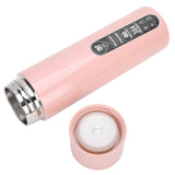 Smart Water Bottle Touch Temperature Display Timed Reminder Vacuum Insulated Bottle Battry PoweredPink - Close-Up Angle