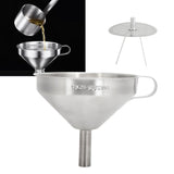 304 Stainless Steel Kitchen Funnel with Filter for Transferring of Liquid Dry Ingredients13cm Mouth Diameter - Extra Image