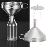 304 Stainless Steel Kitchen Funnel with Filter for Transferring of Liquid Dry Ingredients13cm Mouth Diameter