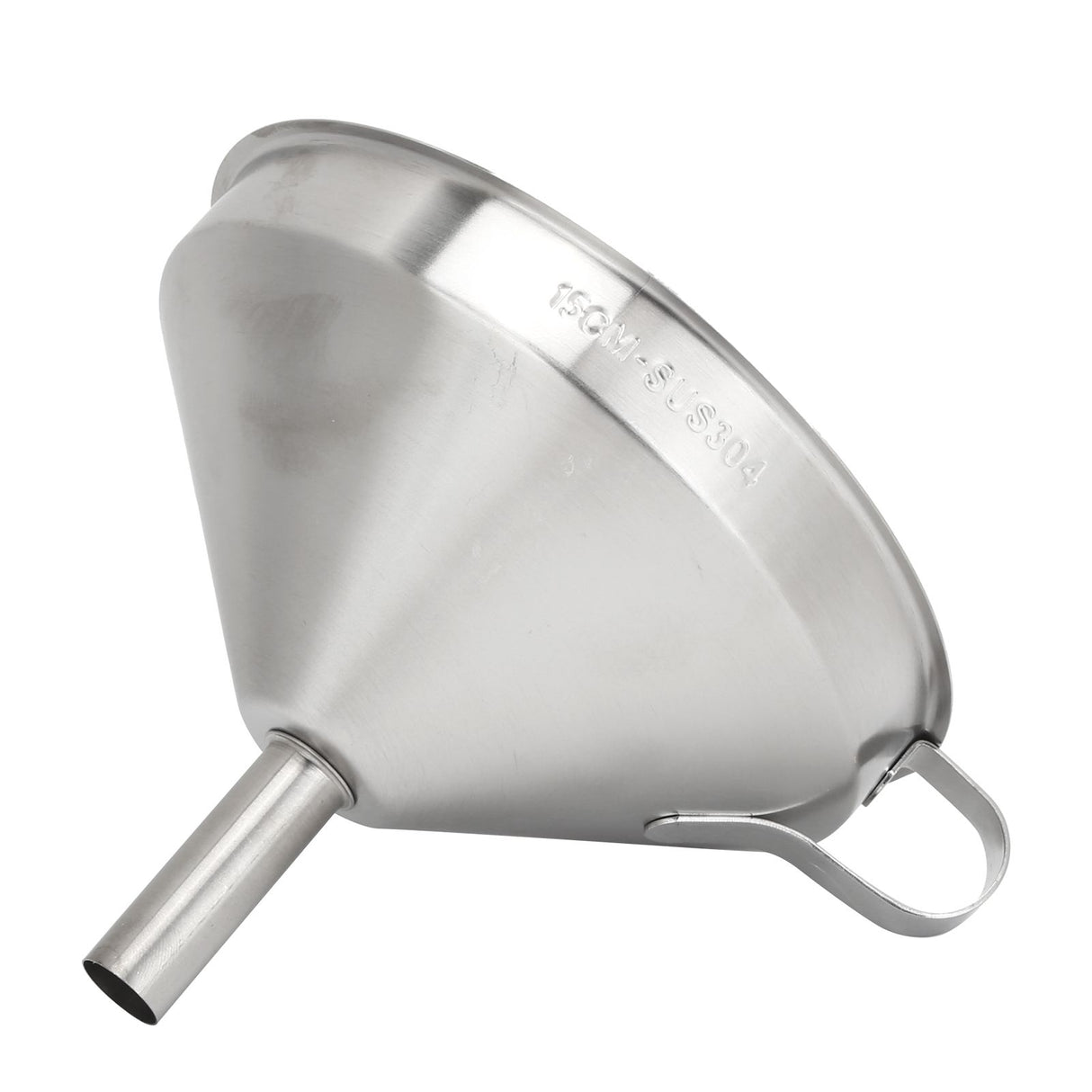 304 Stainless Steel Kitchen Funnel with Filter for Transferring of Liquid Dry Ingredients15cm Mouth Diameter